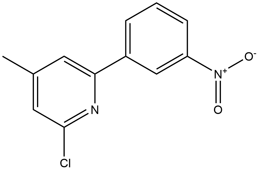 2-chloro-4-methyl-6-(3-nitrophenyl)pyridine Structure