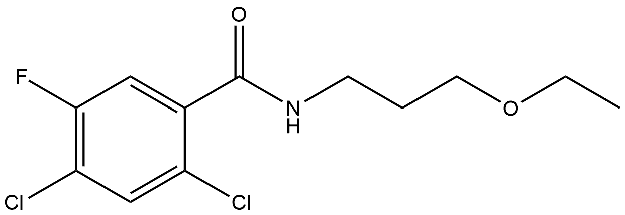 2,4-Dichloro-N-(3-ethoxypropyl)-5-fluorobenzamide Structure