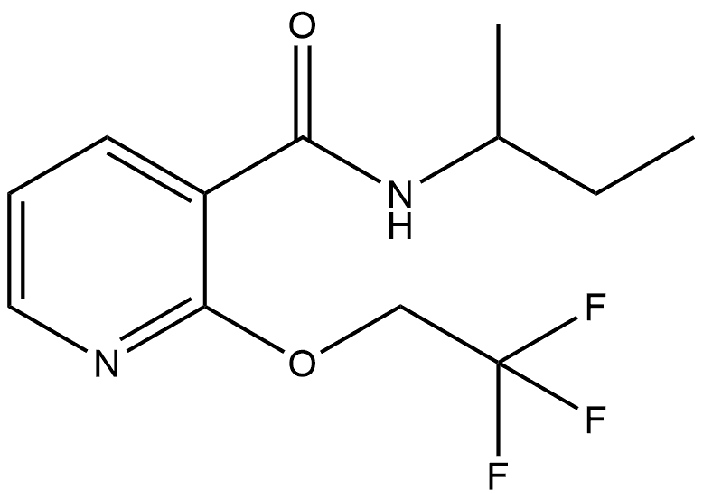 N-(1-Methylpropyl)-2-(2,2,2-trifluoroethoxy)-3-pyridinecarboxamide Structure