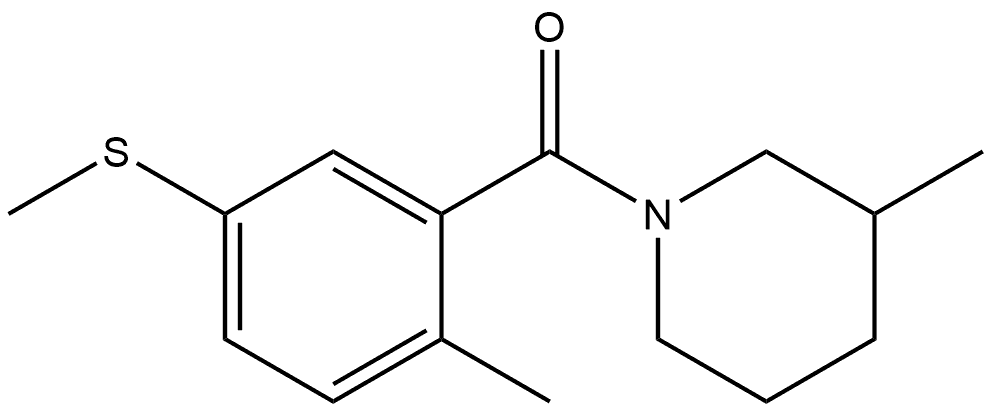 2-Methyl-5-(methylthio)phenyl](3-methyl-1-piperidinyl)methanone Structure