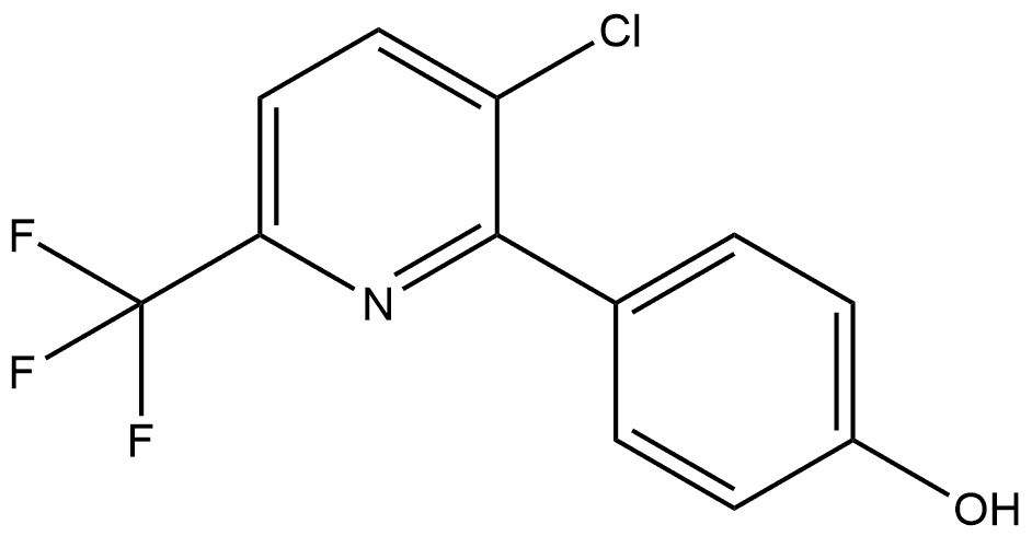 4-[3-Chloro-6-(trifluoromethyl)-2-pyridinyl]phenol Structure