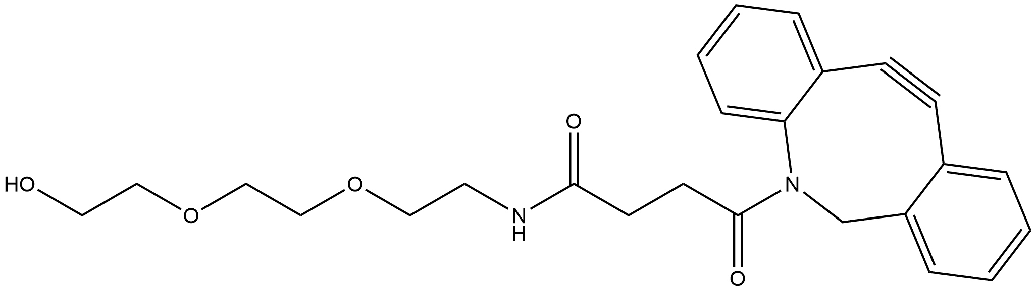 11,12-Didehydro-N-[2-[2-(2-hydroxyethoxy)ethoxy]ethyl]-γ-oxodibenz[b,f]azocine-5(6H)-butanamide Structure