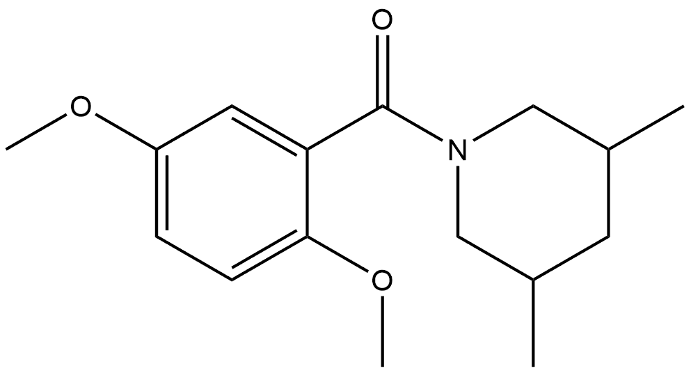 (2,5-Dimethoxyphenyl)(3,5-dimethyl-1-piperidinyl)methanone Structure