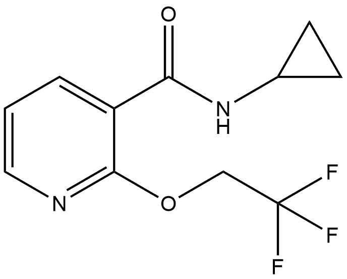 N-Cyclopropyl-2-(2,2,2-trifluoroethoxy)-3-pyridinecarboxamide Structure