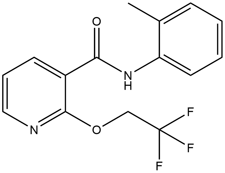 N-(2-Methylphenyl)-2-(2,2,2-trifluoroethoxy)-3-pyridinecarboxamide Structure