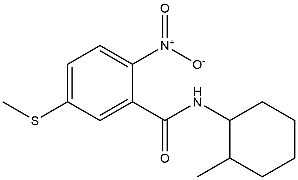 N-(2-methylcyclohexyl)-5-(methylthio)-2-nitrobenzamide Structure