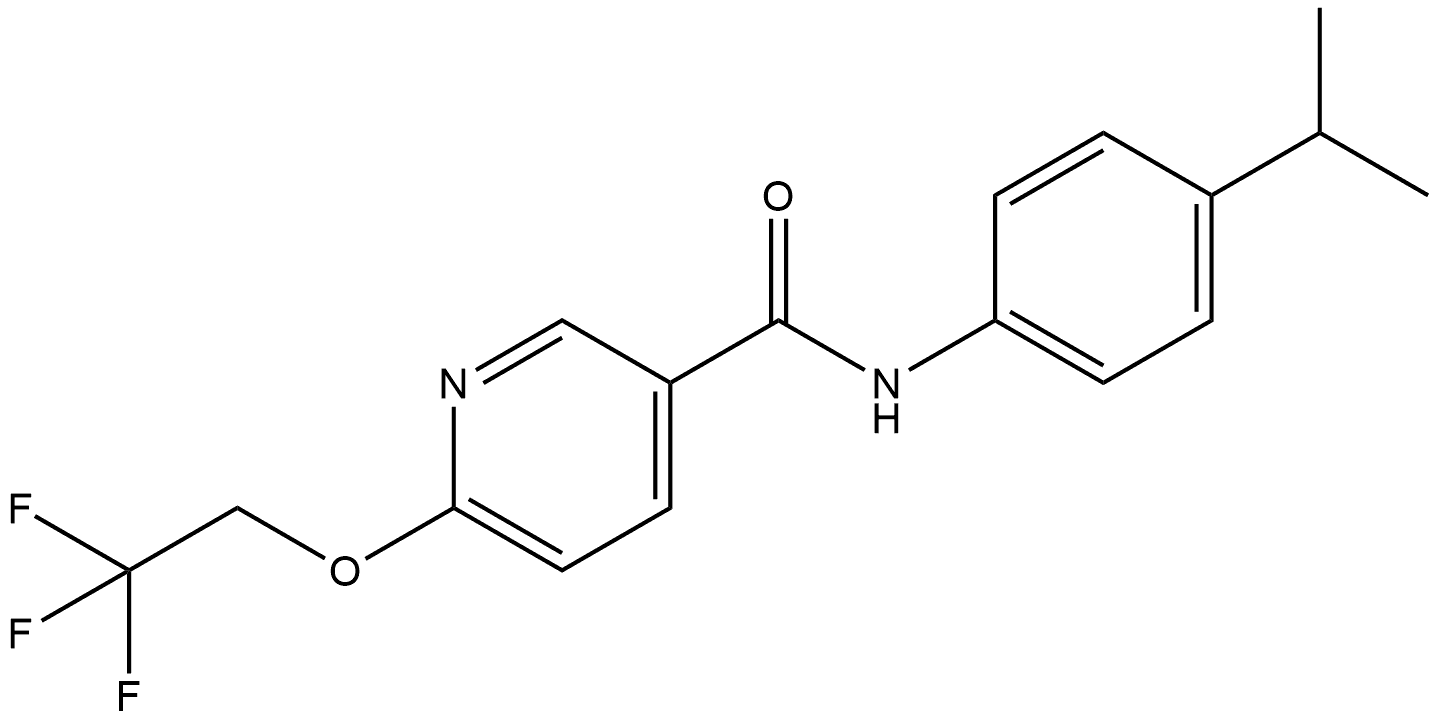 N-[4-(1-Methylethyl)phenyl]-6-(2,2,2-trifluoroethoxy)-3-pyridinecarboxamide Structure