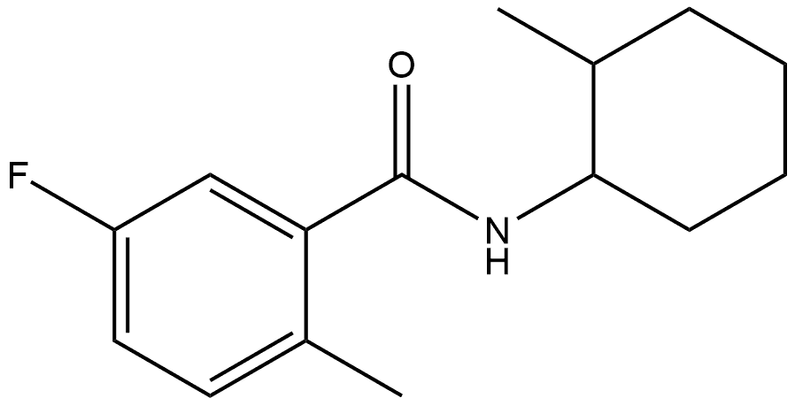 5-Fluoro-2-methyl-N-(2-methylcyclohexyl)benzamide Structure