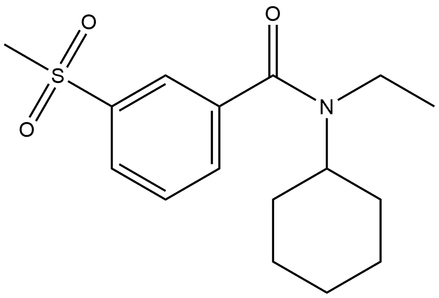 N-Cyclohexyl-N-ethyl-3-(methylsulfonyl)benzamide Structure