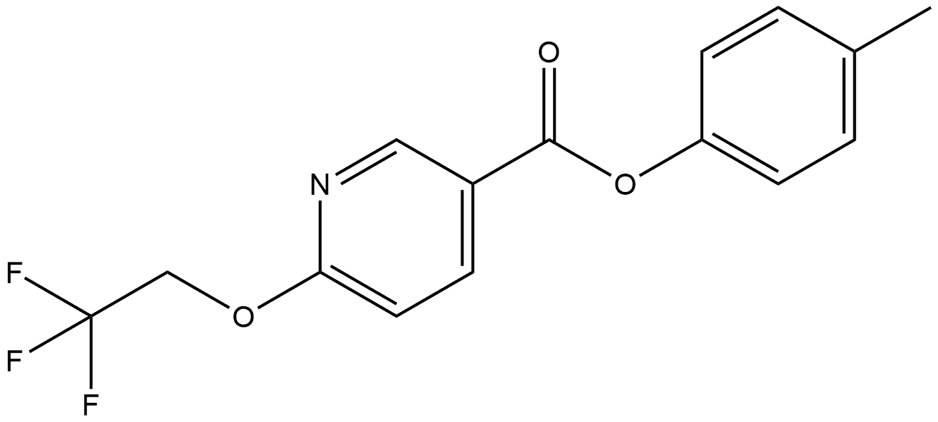 4-Methylphenyl 6-(2,2,2-trifluoroethoxy)-3-pyridinecarboxylate Structure