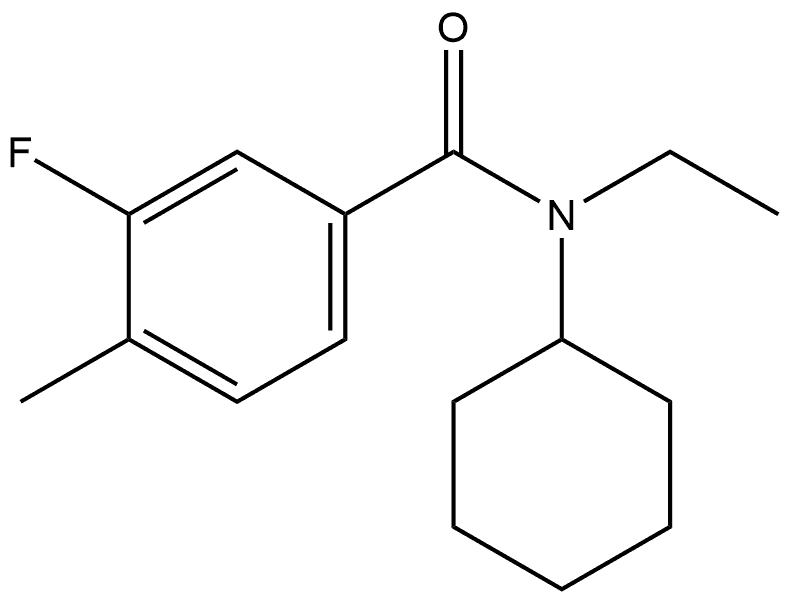 N-Cyclohexyl-N-ethyl-3-fluoro-4-methylbenzamide Structure