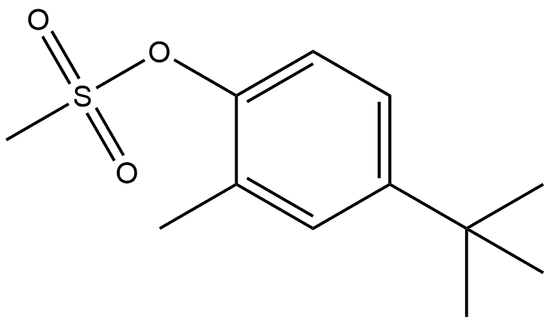 Phenol, 4-(1,1-dimethylethyl)-2-methyl-, 1-methanesulfonate Structure