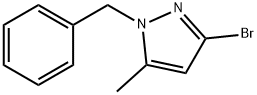 3-Bromo-5-methyl-1-(phenylmethyl)-1H-pyrazole 구조식 이미지