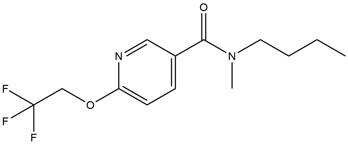 N-Butyl-N-methyl-6-(2,2,2-trifluoroethoxy)-3-pyridinecarboxamide Structure