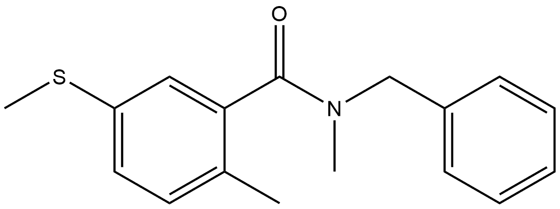 N,2-Dimethyl-5-(methylthio)-N-(phenylmethyl)benzamide Structure