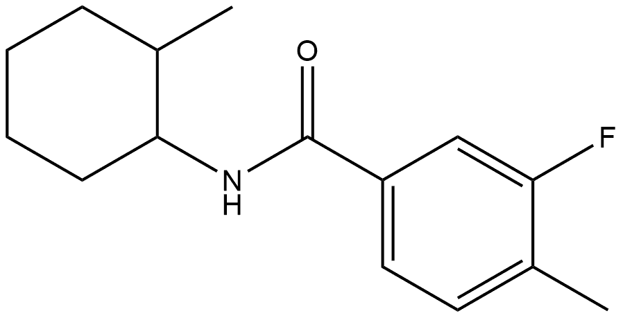 3-Fluoro-4-methyl-N-(2-methylcyclohexyl)benzamide Structure