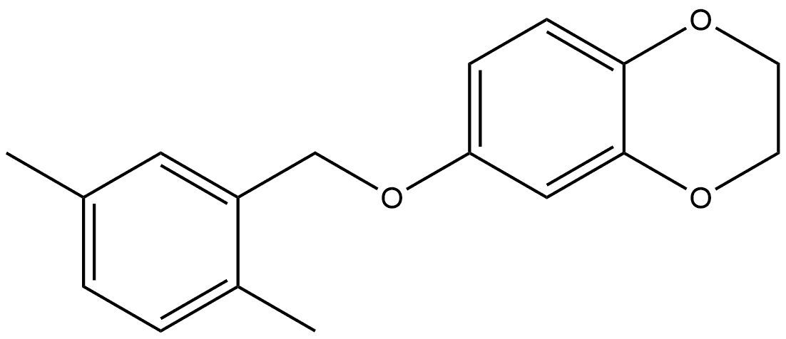 6-[(2,5-Dimethylphenyl)methoxy]-2,3-dihydro-1,4-benzodioxin Structure