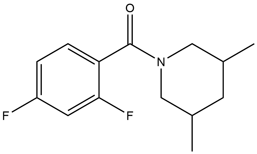 (2,4-Difluorophenyl)(3,5-dimethyl-1-piperidinyl)methanone Structure