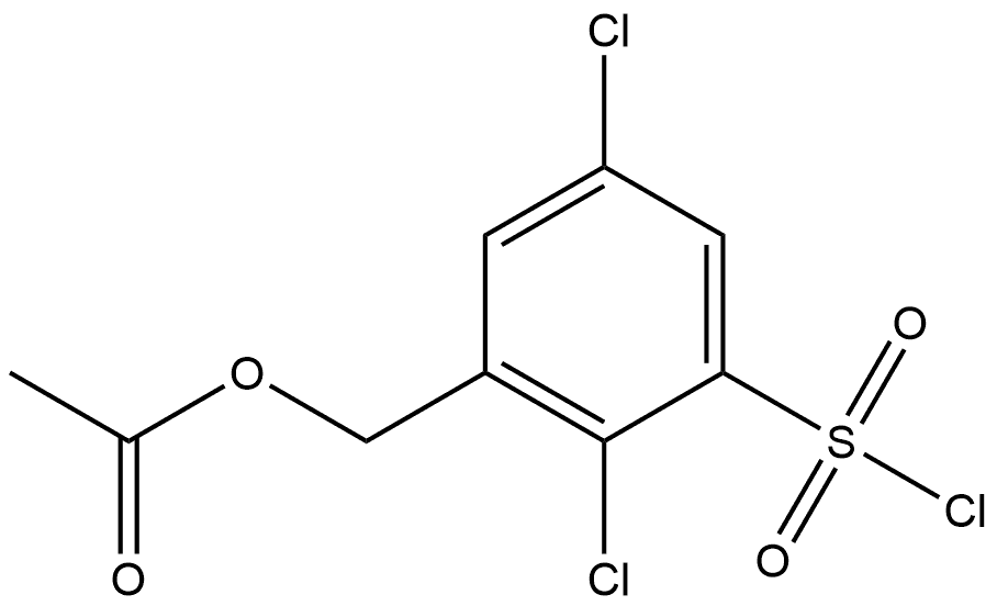 3-[(Acetyloxy)methyl]-2,5-dichlorobenzenesulfonyl chloride 구조식 이미지