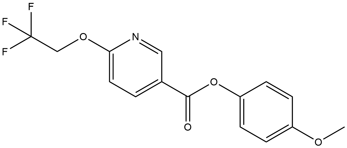 4-Methoxyphenyl 6-(2,2,2-trifluoroethoxy)-3-pyridinecarboxylate Structure