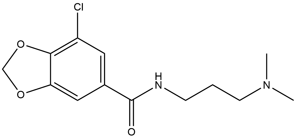 7-Chloro-N-[3-(dimethylamino)propyl]-1,3-benzodioxole-5-carboxamide Structure