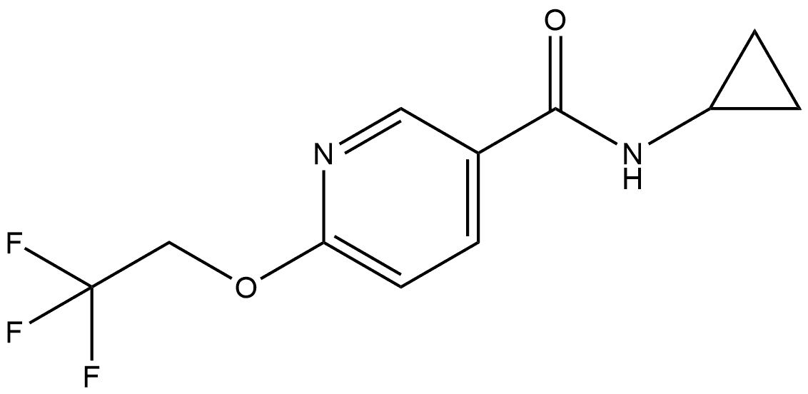 N-Cyclopropyl-6-(2,2,2-trifluoroethoxy)-3-pyridinecarboxamide Structure