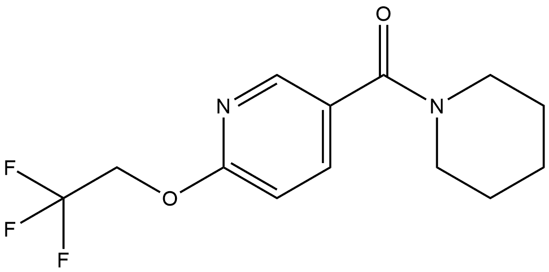 1-Piperidinyl[6-(2,2,2-trifluoroethoxy)-3-pyridinyl]methanone Structure