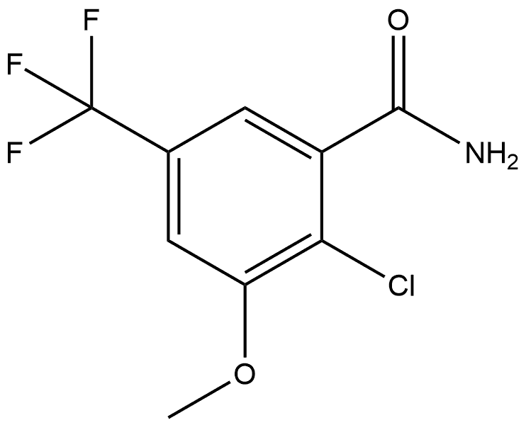 2-Chloro-3-methoxy-5-(trifluoromethyl)benzamide Structure