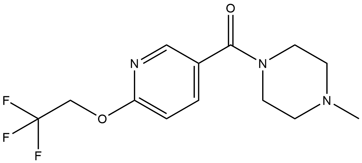 (4-Methyl-1-piperazinyl)[6-(2,2,2-trifluoroethoxy)-3-pyridinyl]methanone Structure