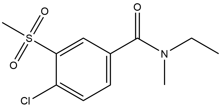 4-Chloro-N-ethyl-N-methyl-3-(methylsulfonyl)benzamide Structure