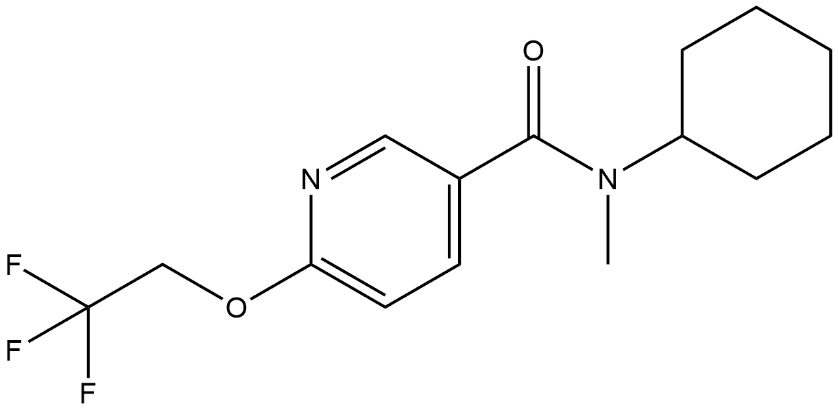 N-Cyclohexyl-N-methyl-6-(2,2,2-trifluoroethoxy)-3-pyridinecarboxamide Structure