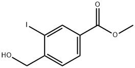 Benzoic acid, 4-(hydroxymethyl)-3-iodo-, methyl ester Structure