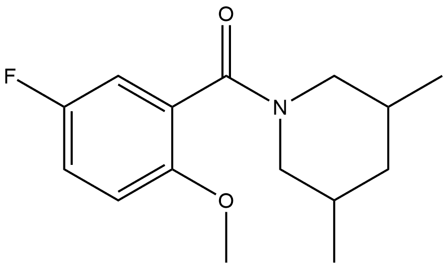 (3,5-Dimethyl-1-piperidinyl)(5-fluoro-2-methoxyphenyl)methanone Structure