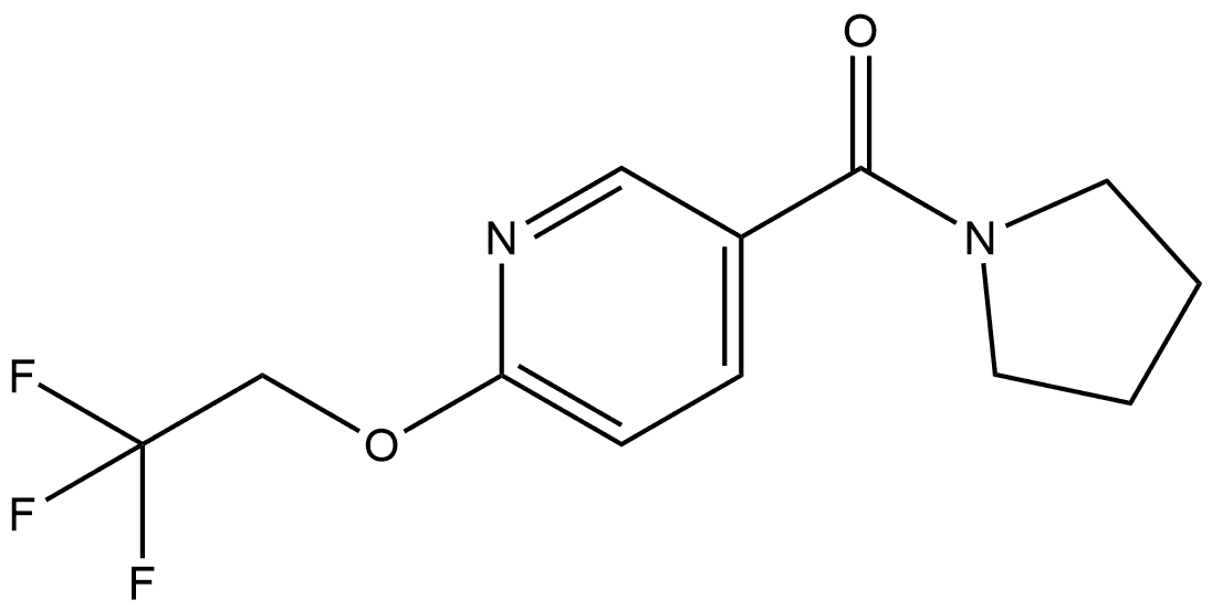 1-Pyrrolidinyl[6-(2,2,2-trifluoroethoxy)-3-pyridinyl]methanone Structure