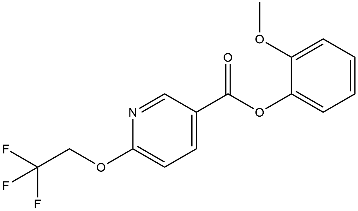 2-Methoxyphenyl 6-(2,2,2-trifluoroethoxy)-3-pyridinecarboxylate Structure