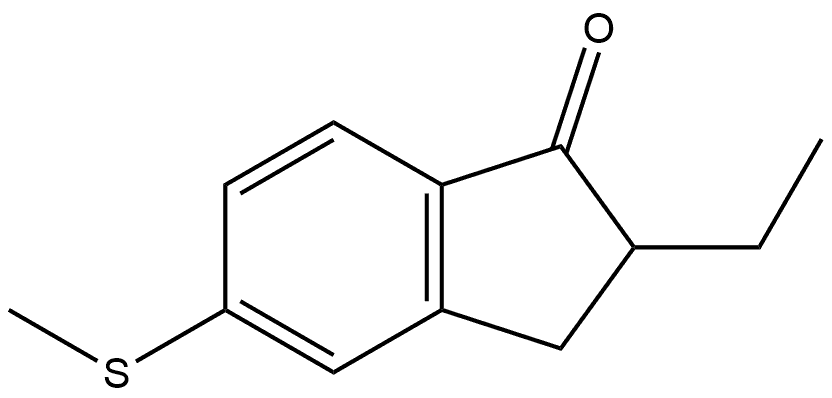 2-ethyl-5-(methylthio)-2,3-dihydro-1H-inden-1-one Structure