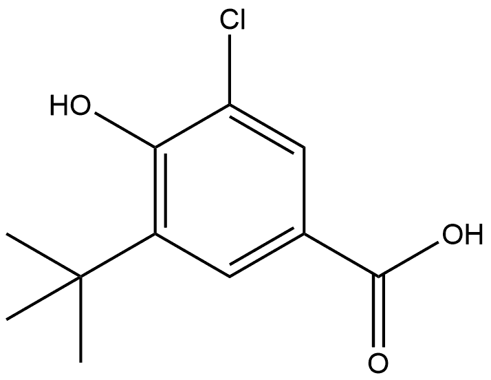 3-Chloro-5-(1,1-dimethylethyl)-4-hydroxybenzoic acid Structure