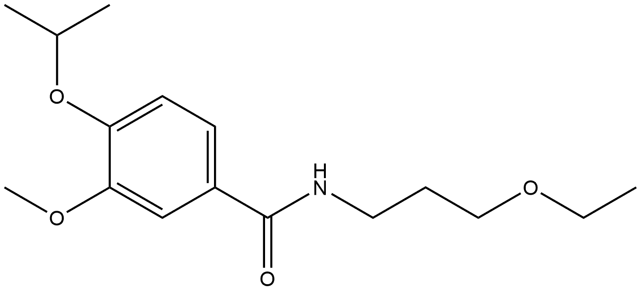 N-(3-Ethoxypropyl)-3-methoxy-4-(1-methylethoxy)benzamide Structure