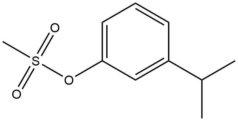 Phenol, 3-(1-methylethyl)-, 1-methanesulfonate Structure