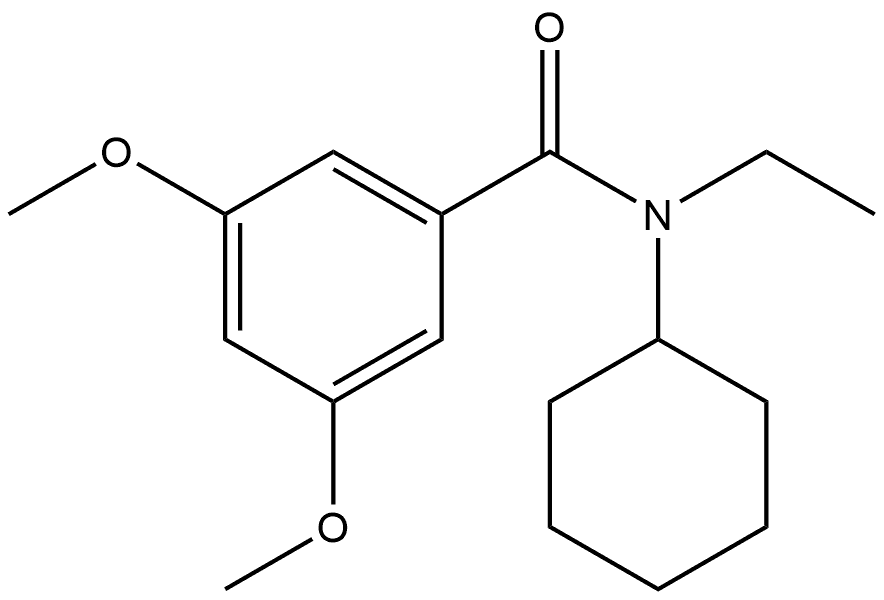 N-Cyclohexyl-N-ethyl-3,5-dimethoxybenzamide Structure