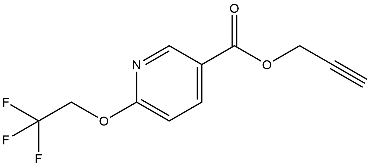 2-Propyn-1-yl 6-(2,2,2-trifluoroethoxy)-3-pyridinecarboxylate Structure