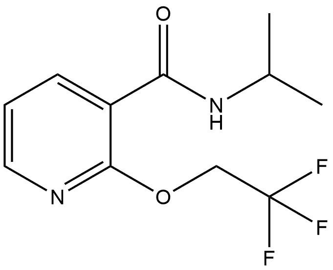 N-(1-Methylethyl)-2-(2,2,2-trifluoroethoxy)-3-pyridinecarboxamide 구조식 이미지