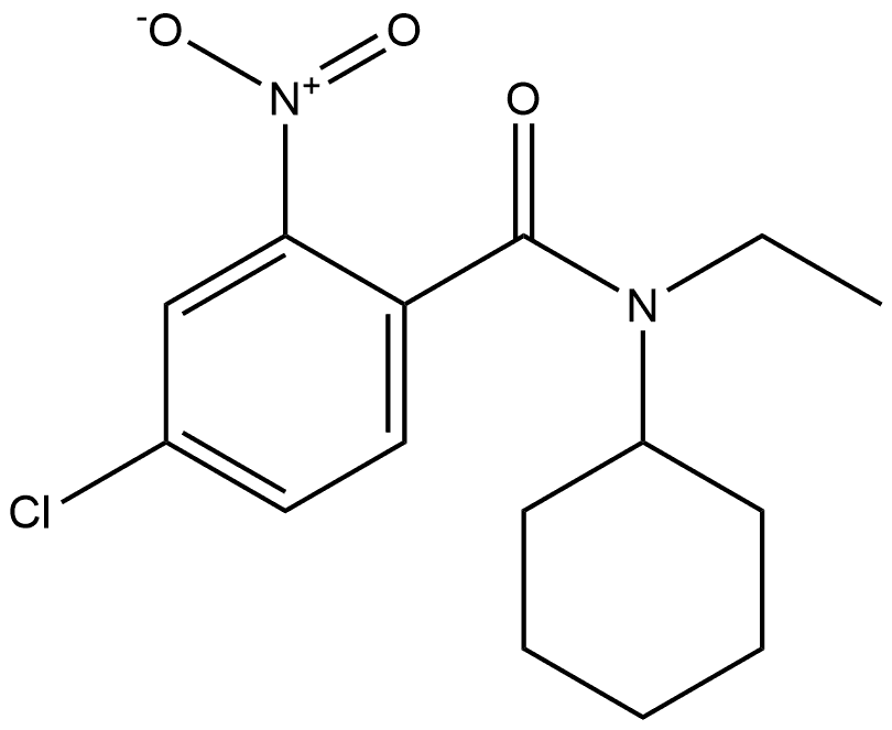 4-chloro-N-cyclohexyl-N-ethyl-2-nitrobenzamide Structure