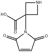 3-Azetidinecarboxylic acid, 3-(2,5-dihydro-2,5-dioxo-1H-pyrrol-1-yl)- Structure