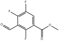 Benzoic acid, 2,4,5-trifluoro-3-formyl-, methyl ester Structure