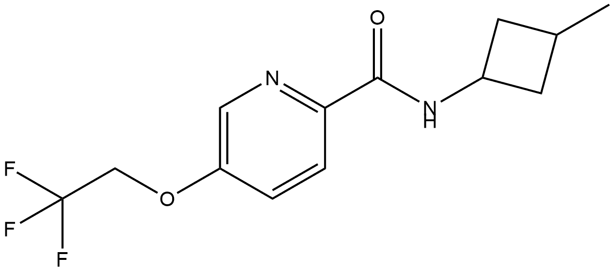 N-(3-Methylcyclobutyl)-5-(2,2,2-trifluoroethoxy)-2-pyridinecarboxamide Structure