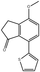 1H-Inden-1-one, 2,3-dihydro-4-methoxy-7-(2-thienyl)- Structure