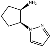 rac-(1R,2S)-2-(1H-pyrazol-1-yl)cyclopentan-1-amine, cis Structure