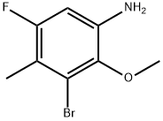 Benzenamine, 3-bromo-5-fluoro-2-methoxy-4-methyl- Structure