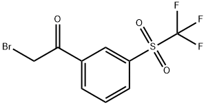 2-Bromo-1-[3-(trifluoromethylsulfonyl)phenyl]ethanone Structure